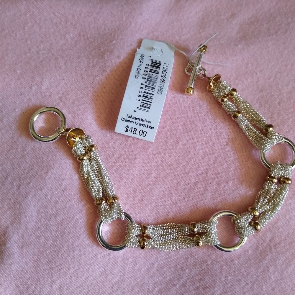 Lauren Ralph Lauren Two-Tone Multi-Row Toggle Brac 👌🏻